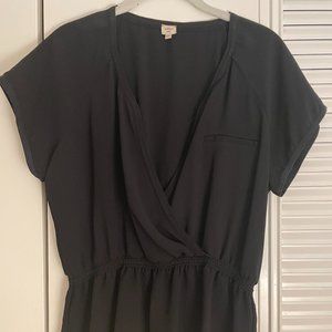 Aritzia Wilfred Black Peplum Blouse